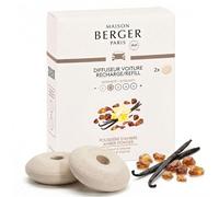 MAISON BERGER Recharge Diffuseur Voiture Poussière d'Ambre, Lot de 2 | Recharge céramique Poussière d'Ambre pour diffuseur voiture, diffusion passive environ 4 à 6 semaines, sans pile ni liquide
