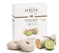 Maison Berger Paris – Recharges pour diffuseur voiture Terre Sauvage, Lot de 2 céramiques (4–6 sem.)