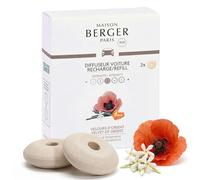 Maison Berger Paris – Recharges diffuseur voiture Velours d'Orient – Lot de 2 céramiques, 4–6 sem.