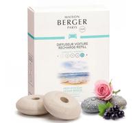 Maison Berger Paris - Recharge diffuseur voiture Vent d’Océan - Lot de 2, céramique, 4 à 6 semaines