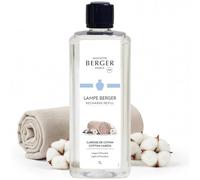 MAISON BERGER - Recharge Lampe Berger Caresse de Coton 1 Litre - Fleur d’Oranger & Muscs - Parfum Doux poudré & réconfortant - Neutralisation des odeurs - Fabriqué en France