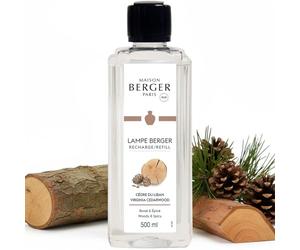 MAISON BERGER Recharge Lampe Berger Cèdre du Liban, 500 ML | Recharge Cèdre du Liban 500 ml pour Lampe Berger à catalyse, environ 80 h de diffusion, aide à neutraliser les odeurs