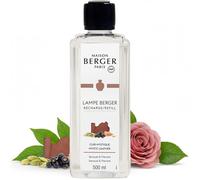 MAISON BERGER - Recharge Lampe Berger Cuir Mystique 500 ML - Encens, Rose, Cumin - Parfum boisé, Floral - Anti-odeurs - Fabriqué en France