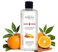 MAISON BERGER - Recharge Lampe Berger Orange de Cannelle 1 Litre - Orange & Cannelle - Parfum épicé Chaleureux & Gourmand - Neutralisation des odeurs - Fabriqué en France
