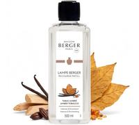 MAISON BERGER - Recharge Lampe Berger Tabac Ambré 500 ML - Patchouli, Cèdre, Ambre - Parfum boisé, Gourmand, Oriental - Anti-odeurs - Fabriqué en France