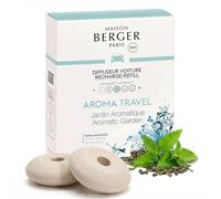 Maison Berger Recharges Diffuseur Voiture Aroma Travel – Lot de 2, céramique, diffusion 4–6 sem.