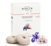 Maison Berger - Recharges Diffuseur Voiture Liliflora - Pour Diffuseur Parfum Voiture - Senteur Douce et Féminine - Diffusion Longue Durée - Pack de 2 Recharges