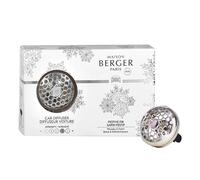 Maison Berger Set Diffuseur Voiture - Clip d'aération rechargeable - Recharge céramique - Fabriqué en France - Parfum Auto Luxe - Diffusion 4 semaines - Désodorisant élégant pour toutes les grilles