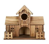 Maison Bluebird - Nichoir en Bois pour Oiseaux, Maison Rustique Naturelle À Entrées Multiples | Villa À Oiseaux pour Extérieur | Nidification Alimentation Élevage Jardin Arbre Balcon Terrasse Cour Pa