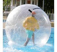 Maison bulle gonflable de 1,3 à 2,5 m de diamètre - Balle d'eau pour marcher sur l'eau, balle d'eau en PVC de 0,8 mm d'épaisseur avec pompe à air électrique de 600/800 W pour piscine et lac Dia 2