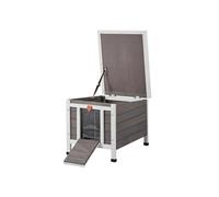 Maison Cabane Pour Chat 51,3x42x42cm En Bois Abri Facile à Nettoyer Avec Toit