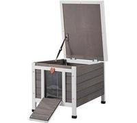 VEVOR Maison pour chat d'extérieur en bois avec toit et porte PVC