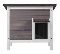 VEVOR Cabane pour chat d'extérieur en bois – Abri avec toit, porte en PVC – 610 mm