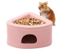 Maison cachée pour hamster - Céramique, 13×17×19cm | Grotte de hamster semi-fermée | Cachette pour petits animaux pour hamsters, gerbilles, souris et retraite confortable pour animaux de compagnie, le