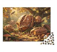 Maison Champignon Forêt Puzzle 1000 Pièces Papier pour Adultes Scène Contes dAutomne Jeu de Puzzle 1000 Pièces Décoration Cadeau 70x50cm/1000pcs