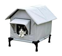 Maison Chat D'Extérieur Résistante Aux Intempéries Imperméable et isolé | Abri d'hiver pour chat extérieur adapté aux porches granges terrasses cours balcons jardins et