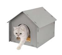 Maison Chat Extérieur | Abri Clos Étanche avec Tapis Intégré | Abri pour Chat - pour Chaton Et Hiver Jardin Terrasse Arrière-Cour