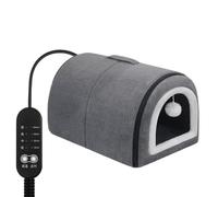 Maison Chaude pour Chat | Niche pour Chat avec Toit Arqué,Nid Douillet Semi-Fermé à Toit Arqué avec Thermostat Amovible et Réglable pour Toutes Saisons Salon Extérieur