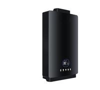 Maison Chauffe-eau Instantané Gpl/NG Douche Salle De Bain Robinet Affichage Numérique For Cottage Hôtel Cuisine Compact et résistant(Nature Gas 2000Pa,16L Black)