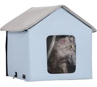Maison chauffée pour chats VEVOR, abri pour chats d'extérieur avec température réglable et minuterie, abri pour chats pliable en tissu Oxford 600D avec coussin chauffant pour l'hiver