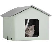 VEVOR Maison Niche Chat Chauffante Extérieur Pliable Coussin Chauffant Vert M