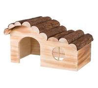 Maison, cobaye, Bois d'écorce/flammé, 29 × 18 × 18 cm