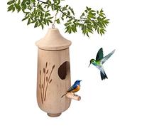 Maison Colibri | Bois de Maison Colibri Suspendu - 2023 Nouvelle maison à colibris en bois à bascule pour balcons intérieurs et extérieurs Delr