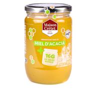 Maison Crétet | Miel d'acacia et Gelée Royale | 16gr de gelée royale dans ce pot | Pot verre | Format économique | Préparation en pot de 800gr