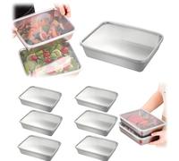maison culte Boîtes de conservation des aliments Lot de 6/12/18 Boite Alimentaire Hermétique avec Couvercles Boite de Alimentaire en Inox Petite Boîte Inox pour le Travail, École, Voyager