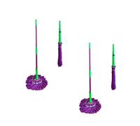 Maison culte maisonculte MagicTwist - Vadrouille torsadée Facile à essorer 2-in-1 Mikrofaser Wischmopp mit langem Griff | Handreiniger für Bodenreinigung, Ideal für Bad, WC und Wohnzimmer