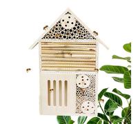 Maison d’Abeille en Bois | Boîte de maçon en Bois Naturel et hôtel à Papillons, décoration de Jardin Robuste et élégante, Ruche d'abeilles pour coccinelles, Abeilles pollinisatrices et papillo