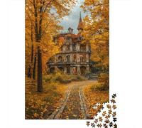 Maison d' Automne Bundle Puzzle 1000 Pièces Familles Adultes, Carton Premium Épais, Décoration Murale Maison, Cadeau Couples, Plaisir W nd 52x38cm/1000pcs