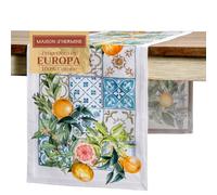 Maison d' Hermine Agrume Chemin de Table 100 % Coton pour Les fêtes dîner, Vacances, Cuisine, Printemps/été, Pâques (50cm x 150cm)
