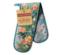 Maison d' Hermine Agrume Gants de cuisine 100 % coton,Double gant de four pour barbecue,Cuisson,Micro-ondes,Manipulation d'ustensiles de cuisine chauds,Printemps/été (18 cmx89 cm)