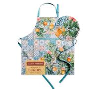 Maison d' Hermine Agrume Tablier 100% coton avec col réglable et poche centrale dissimulée longues cravates pour femme/homme chef cuisine (70cm x 85cm)