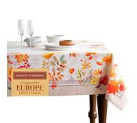 Maison d' Hermine Amarante Nappe 100% Coton pour Cuisine | Dîner | Table | Décoration de fêtes | Mariages | Thanksgiving/Noël (Rectangle, 160 cm x 220 cm)