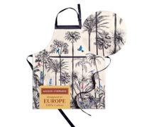 Maison d' Hermine Amazonia Tablier de cuisine 100% coton avec col réglable et poche centrale dissimulée, longues cravates pour femmes/hommes chef cuisine, fête mères (70cm x 85cm)