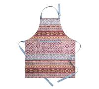 Maison d' Hermine Apron for women with Pocket 100% Cotton 27.50"x31.50" 1 Piece Adjustable Neck Strap & long ties Apron Men, Chef, Wedding, Cooking, Gardening, Server, Waitress (Fair Isle)