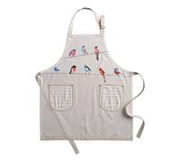 Maison d' Hermine Birdies On Wire Tablier de cuisine 100% coton avec col réglable et poche centrale dissimulée, longues cravates pour femmes/hommes chef cuisine, fête mères (70cm x 85cm)