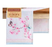 Maison d' Hermine Blossoms in Spring Chemin de Table 100 % Coton pour fêtes Dîner Vacances Cuisine Printemps/Été (50cm x 150cm)
