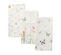 Maison d' Hermine Botanical Fresh Lot de 3 torchons de Cuisine, Bar Multi-usages Doux et absorbants 100% Coton - Printemps/été - 50 x 70 cm