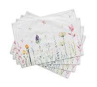 Maison d' Hermine Botanical Fresh Lot de 4 Sets de Table 100% Coton pour Table de Salle à Manger, Cuisine, Mariage, Usage Quotidien, Printemps/été, dîners (33cm x 48cm)