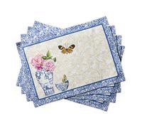 Maison d' Hermine Canton Lot de 4 Sets de Table 100% Coton pour la Table à Manger, la Cuisine, Les Mariages, la Vie Quotidienne, Les dîners, Le Printemps/été (33cm x 48cm)