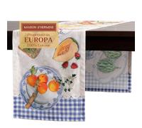 Maison d' Hermine Chemin de Table 100% Coton Simple Couche, 150 cm de Long, pour la Maison, la Cuisine, Les Repas, Les fêtes, Les Mariages, Printemps Été (Gourmand, 50 cm x 150 cm)