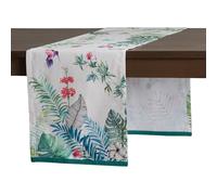 Maison d' Hermine Chemin de Table 100% Coton Simple Couche, 150 cm de Long, pour la Maison, la Cuisine, Les Repas, Les fêtes, Les Mariages, Printemps Été (Tropiques, 50 cm x 150 cm)