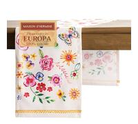 Maison d' Hermine Chemin de Table 100% Coton Simple Couche, 150 cm de Long, pour la Maison, la Cuisine, Les Repas, Les fêtes, Les Mariages, Printemps Été (Happy Florals - Sweety, 50 cm x 150 cm)