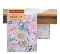 Maison d' Hermine Chemin de Table 100% Coton Simple Couche, 150 cm de Long, pour la Maison, la Cuisine, Les Repas, Les fêtes, Les Mariages, Printemps Été (Floral Love, 50 cm x 150 cm)