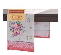 Maison d' Hermine Chemin de Table 100% Coton Simple Couche, 150 cm de Long, pour la Maison, la Cuisine, Les Repas, Les fêtes, Les Mariages, Printemps Été (Rose Garden, 50 cm x 150 cm)
