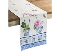 Maison d' Hermine Chemin de Table 100% Coton Simple Couche, 150 cm de Long, pour la Maison, la Cuisine, Les Repas, Les fêtes, Les Mariages, Printemps Été (Canton, 50 cm x 150 cm)