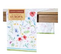Maison d' Hermine Chemin de Table 100% Coton Simple Couche, 150 cm de Long, pour la Maison, la Cuisine, Les Repas, Les fêtes, Les Mariages, Printemps Été (Just Floral, 50 cm x 150 cm)